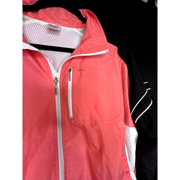 Women's JMS Pink Colorblock Windbreaker Outdoor Jacket - Size 16W - Picture 4 of 10